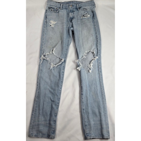 Abercrombie & Fitch Other - Abercrombie & Fitch Langdon Skinny Jeans Ripped Distressed Lt Wash‎ 30x32 Thrash